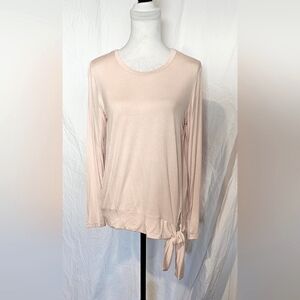 *NWT* Preta-por-TEE Pink Long Sleeve Side Tie Blouse